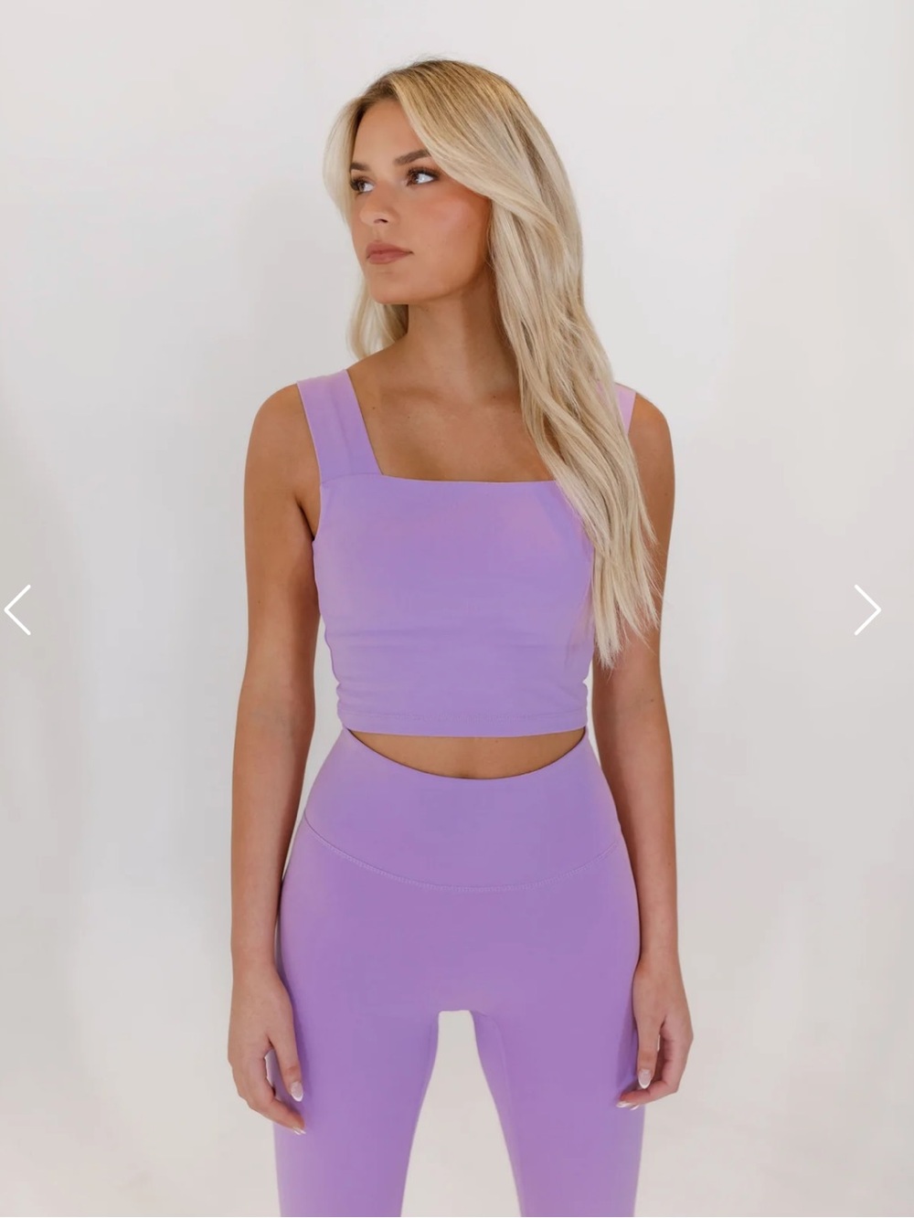 Salt Project Lilac Brushed Energy Tank Sports Bra Crop Top New